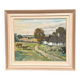 Swedish Oil on Canvas – “Farms with Grazing Cows” by Hjalmar Lindblom