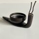 Brutalist escargot vintage candle holder
