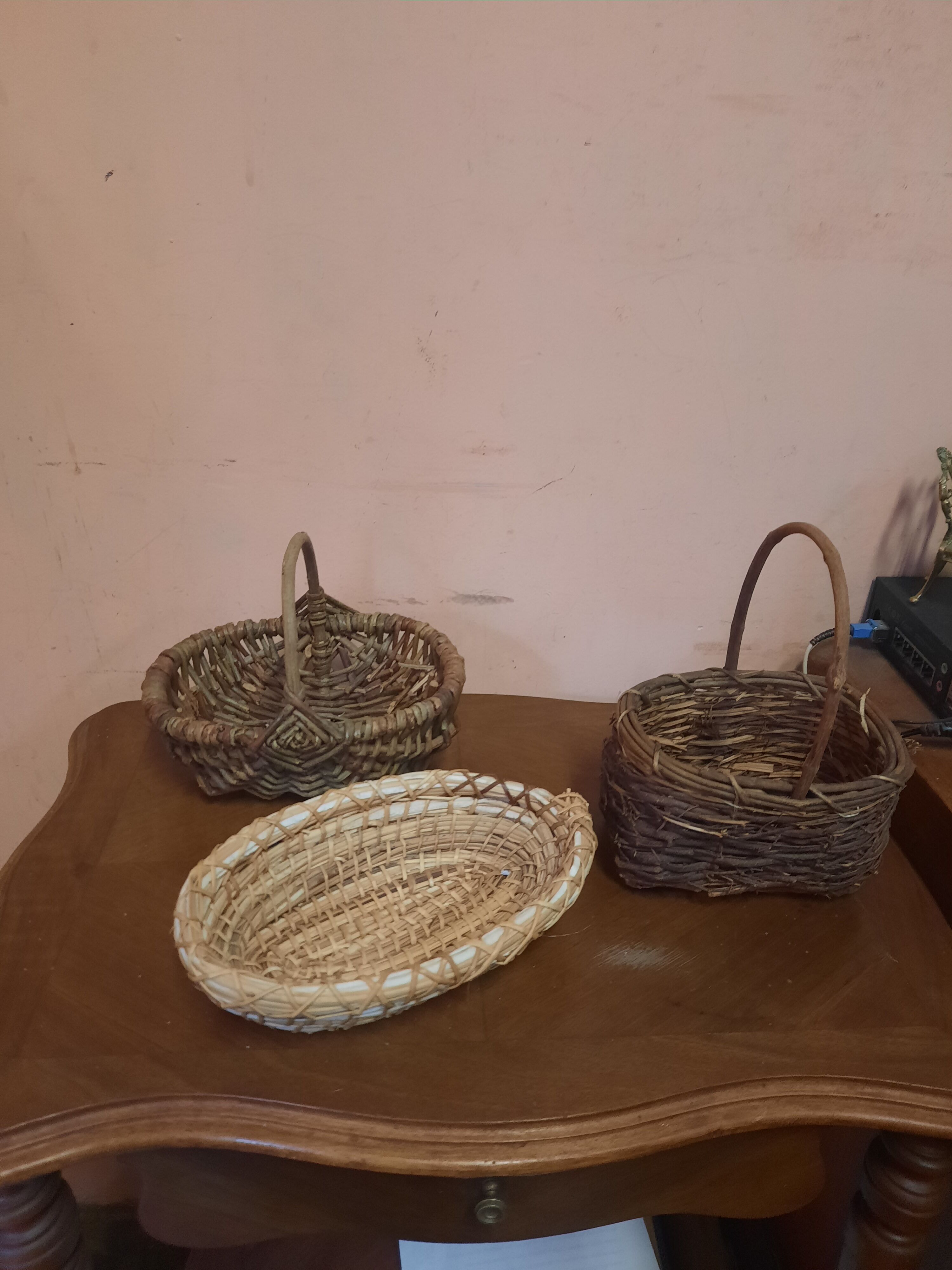 Trio of vintage baskets