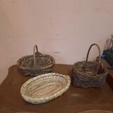 Trio of vintage baskets