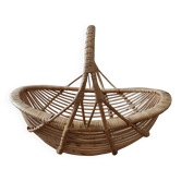 Woven wicker basket