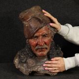 Italian terracotta sculpture of a fisherman from the 20th century