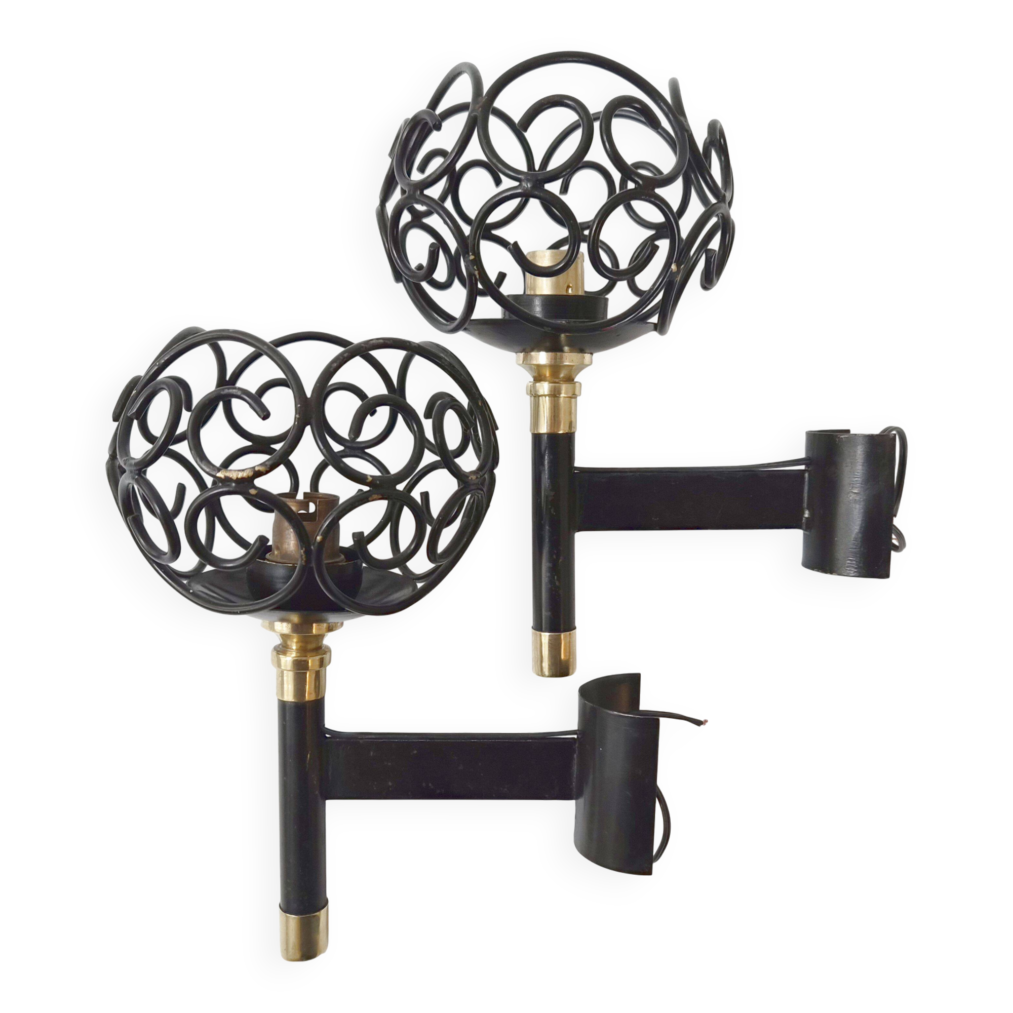 Pair of vintage wall lights from the 1950s