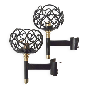 Paire d'appliques vintage - 1950