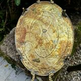 Large brass tray in Louis XV baroque style