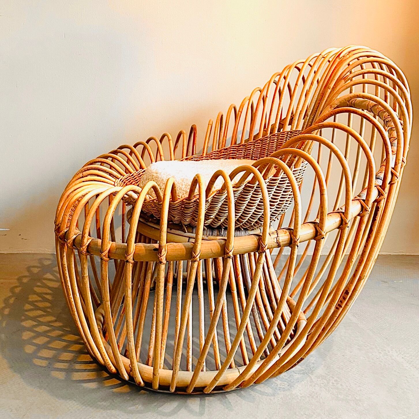 Bamboo and wicker armchair by Janine Abraham & Jan Dirk Rol 1958