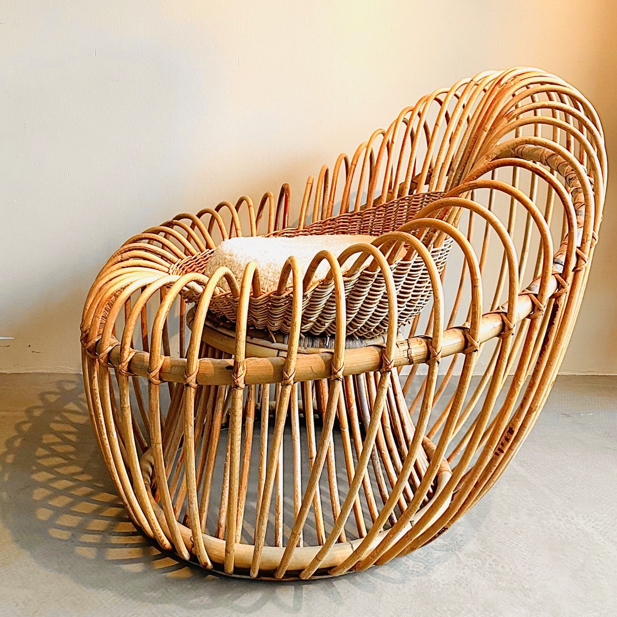 Bamboo and wicker armchair by Janine Abraham & Jan Dirk Rol 1958