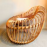 Bamboo and wicker armchair by Janine Abraham & Jan Dirk Rol 1958