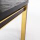 Coffee table with slate plate, frame of gilded metal and rosewood by Bendixen Design from the 1970s.