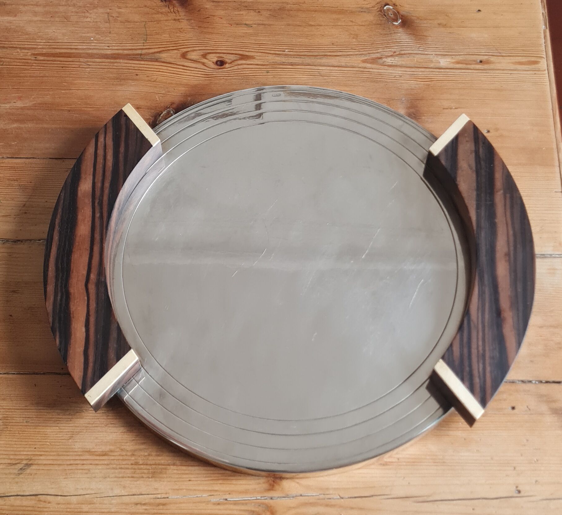 Plateau art déco en métal argenté