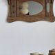 Small wall mirror in organic old Indonesian teak 75x45.