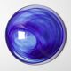 Large Blue Glass Bowl Atoll by Anna Ehrner for Kosta Boda / Sweden / 1990
