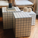 Side table cube piece of sofa tile mosaic white joint black ora 30x30xh40cm