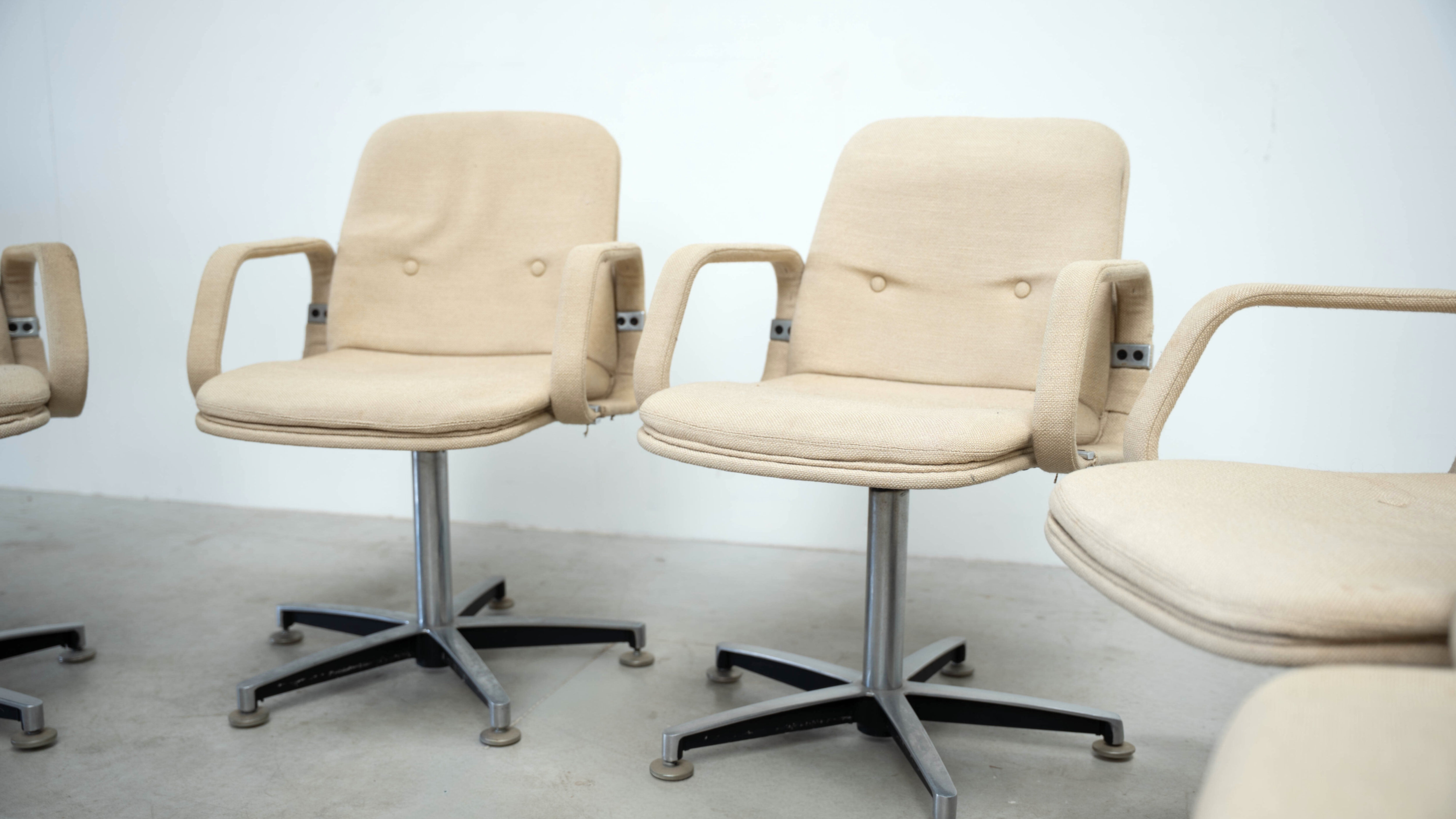 Set of six Italian conference chairs
