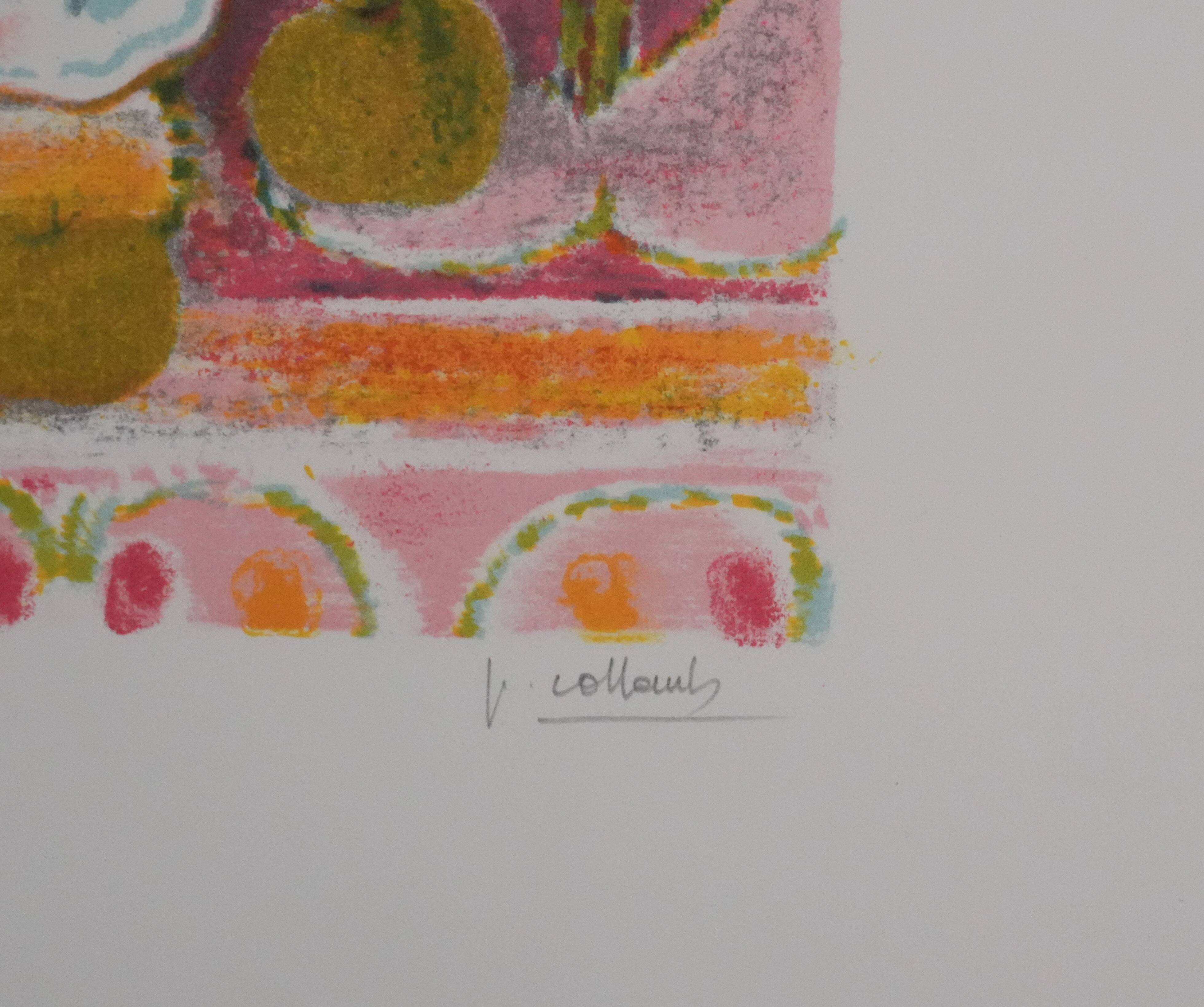 Paul Collomb: The Indian sheet, original signed lithograph.