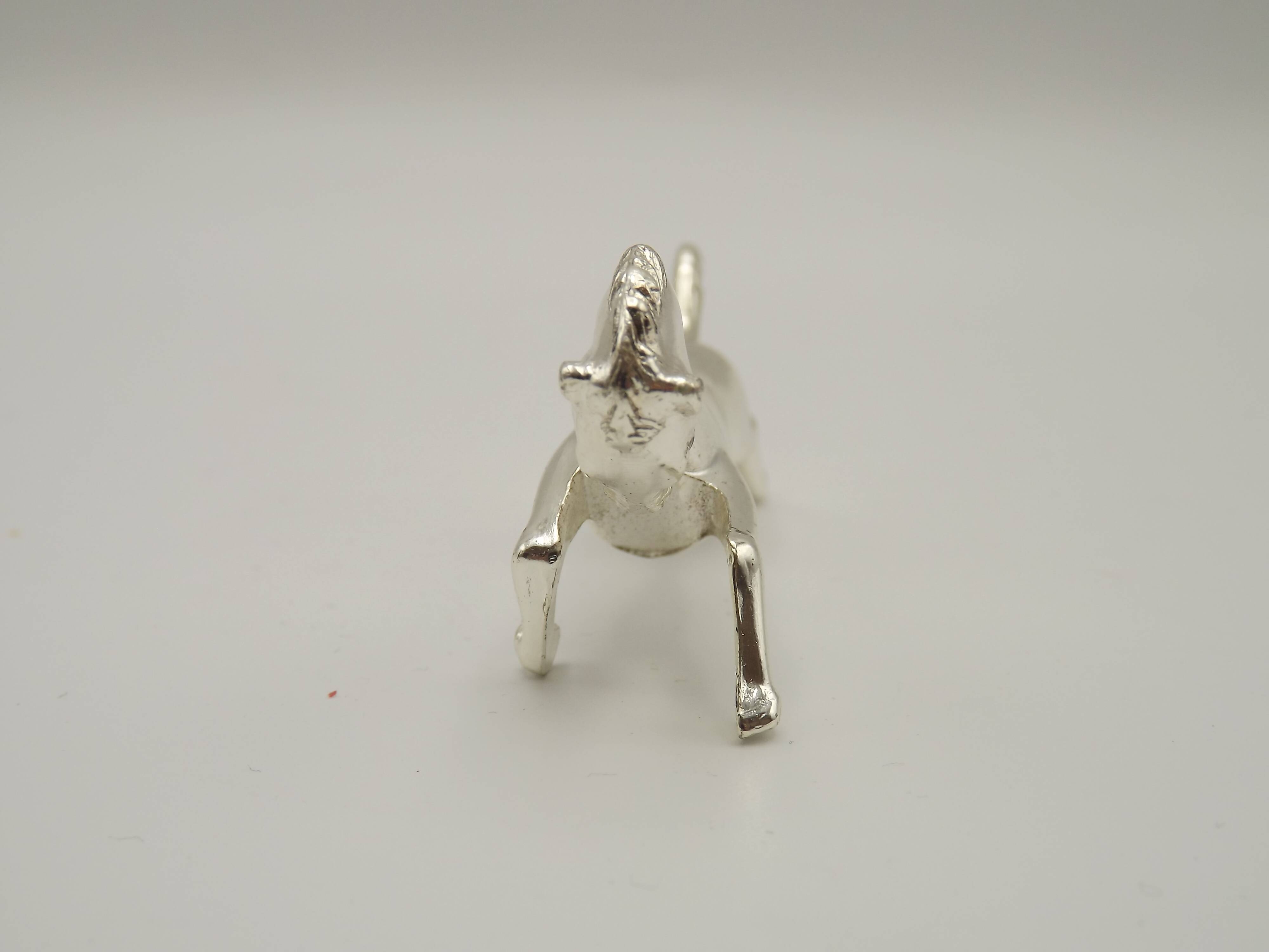 Set of Six French Vintage Silver Metal Stylized Horse Shaped Cutlery Rests 4775