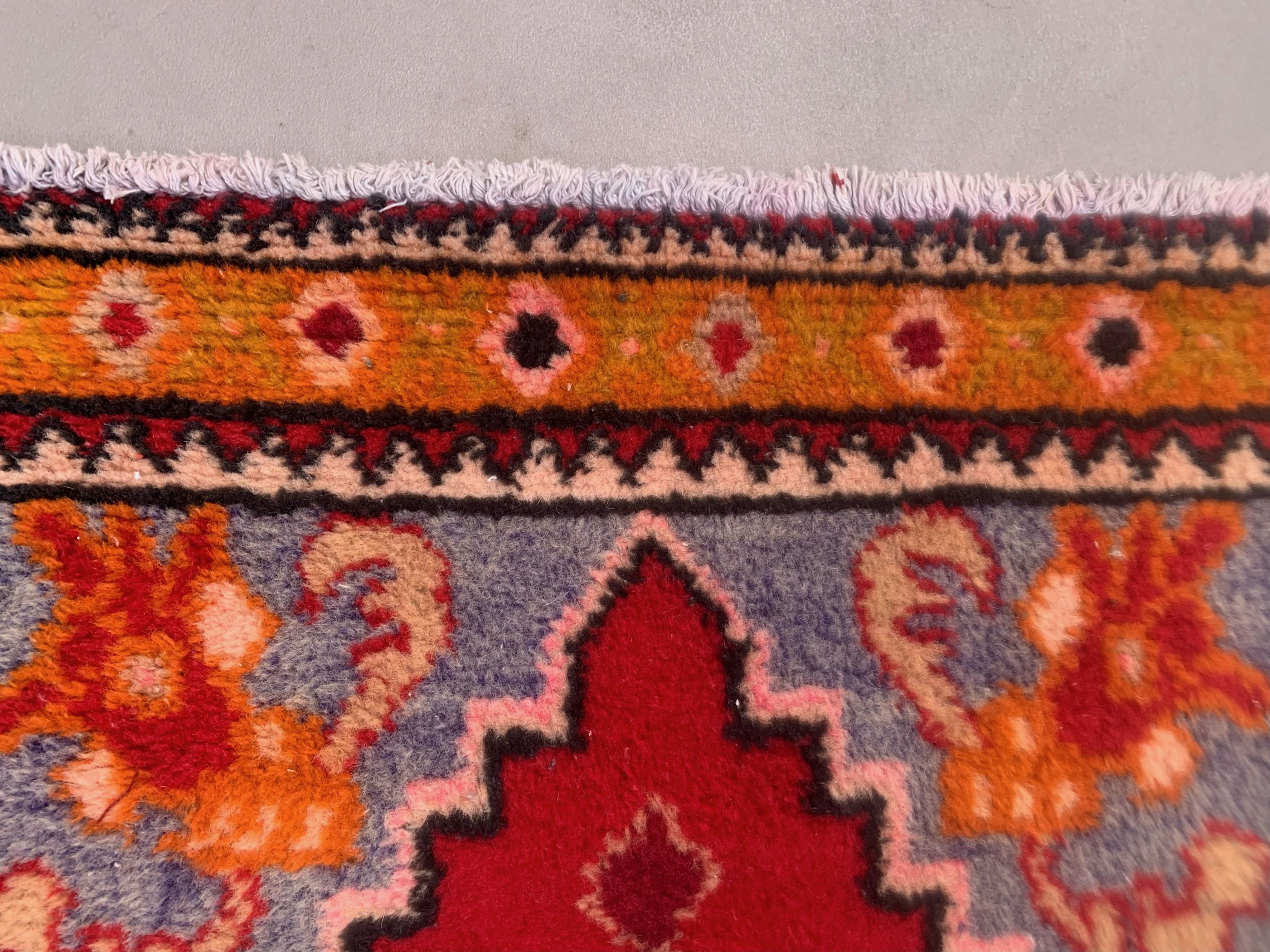 Old turkish oushak rug 118x74 cm vintage