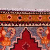 Old turkish oushak rug 118x74 cm vintage