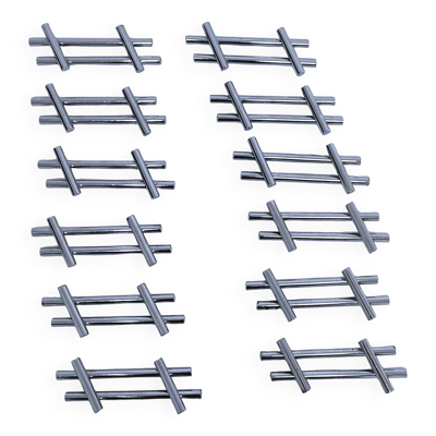Douze porte-couteau métal design années 70