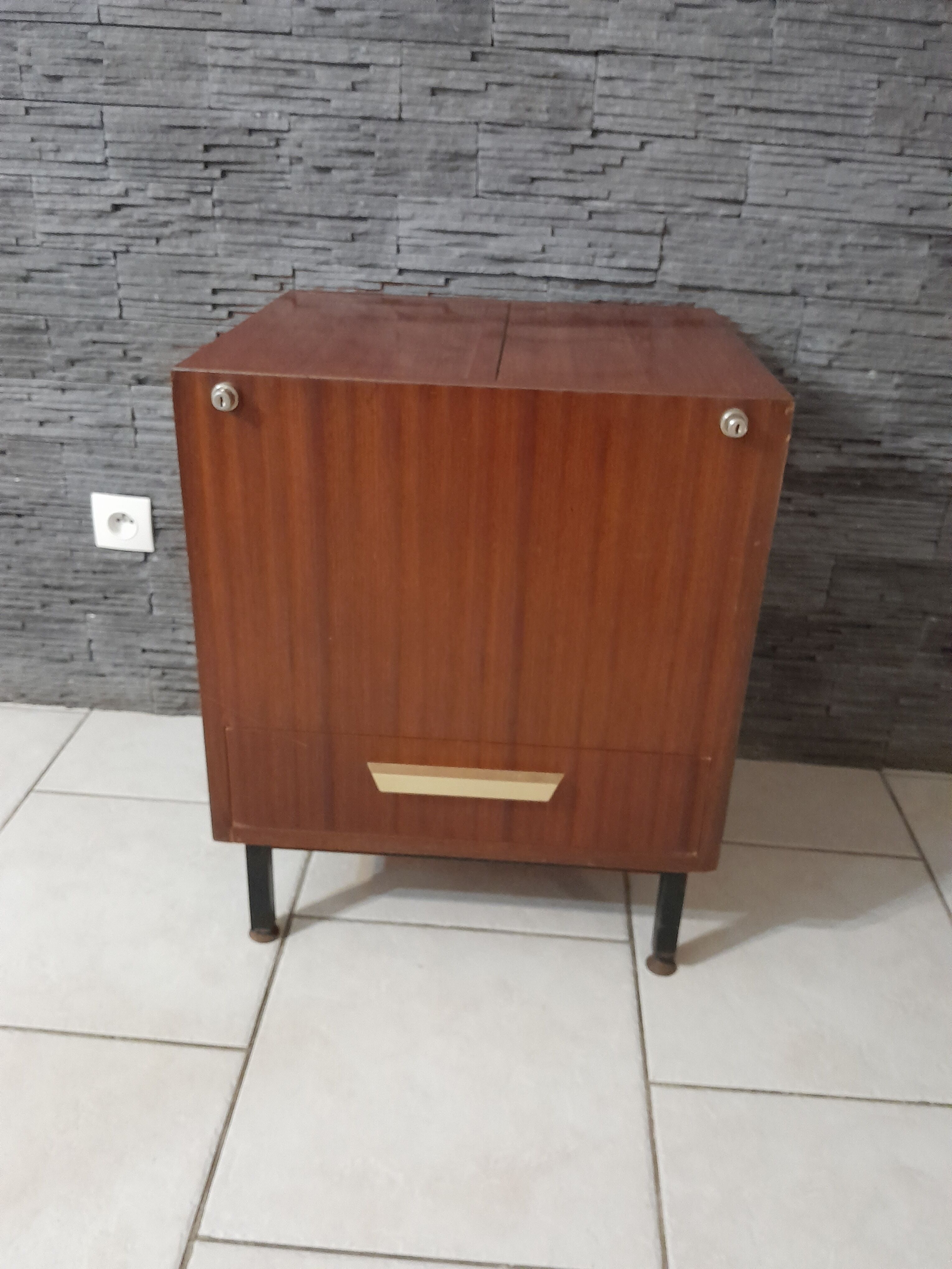 Furniture of trade store back desk teak vintage box doctor