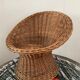Fauteuil enfant vintage en osier année 70
