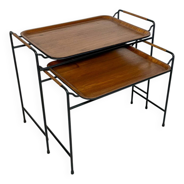 Tables gigognes en teck danois vintage des années 1960 par Silva