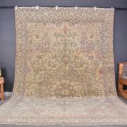Tapis vintage à motifs floraux, fait à la main, sku698