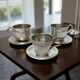 Tableware, set of three silver-plated tea cups, early 20th century