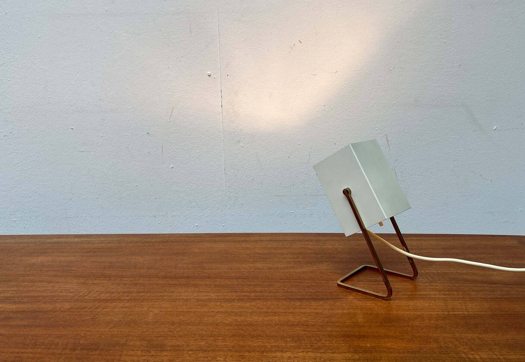 Modern mid-century German cube table lamp by Kaiser Leuchten, 1960s.
