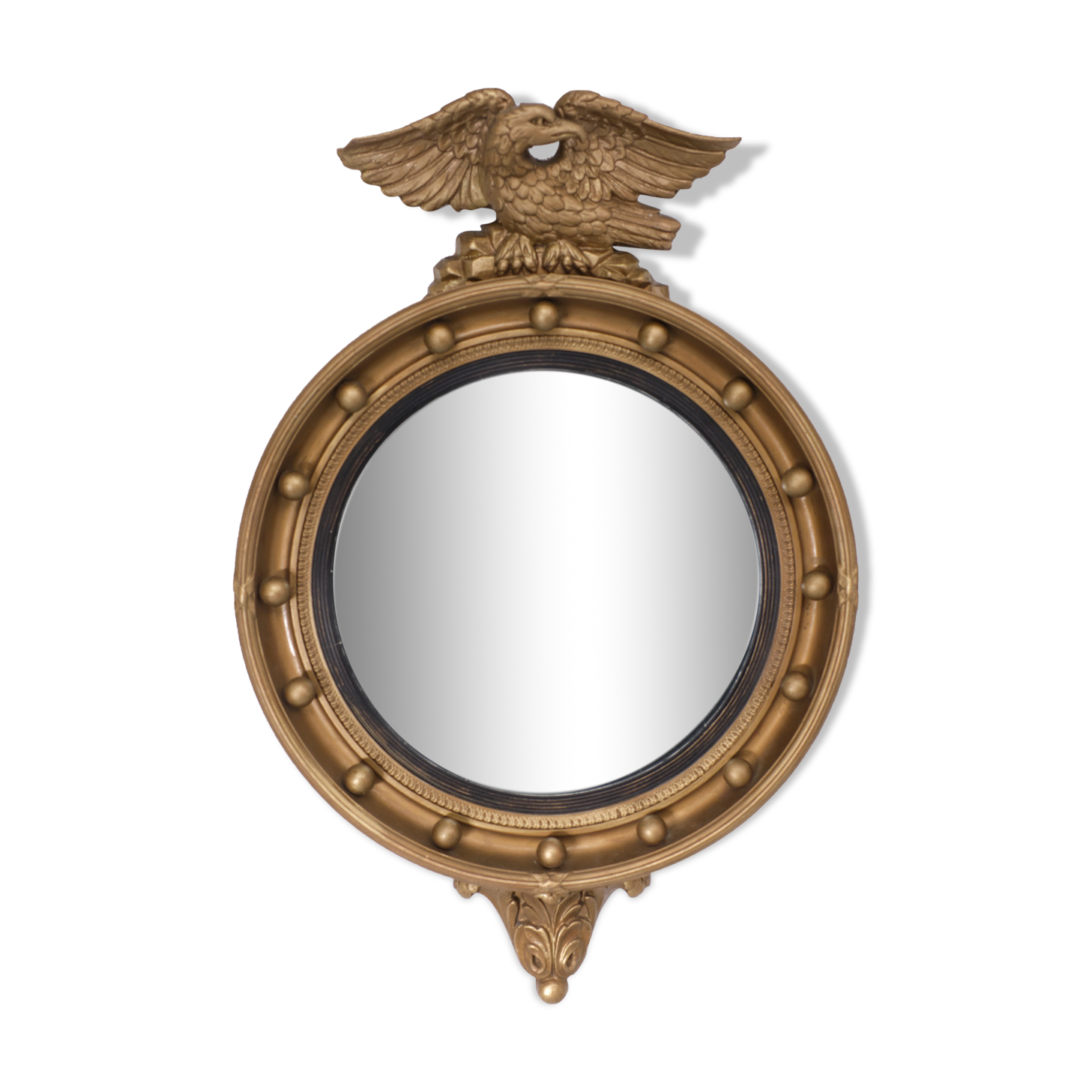 Golden Ball Convex Mirror with Eagle, England, 1960s