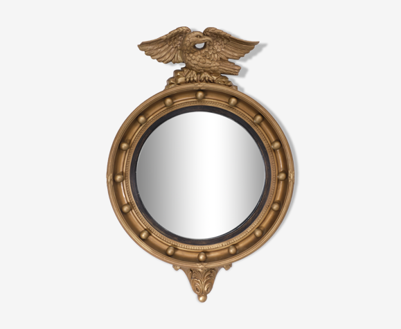 Miroir doré convexe avec aigle, Angleterre, années 1960