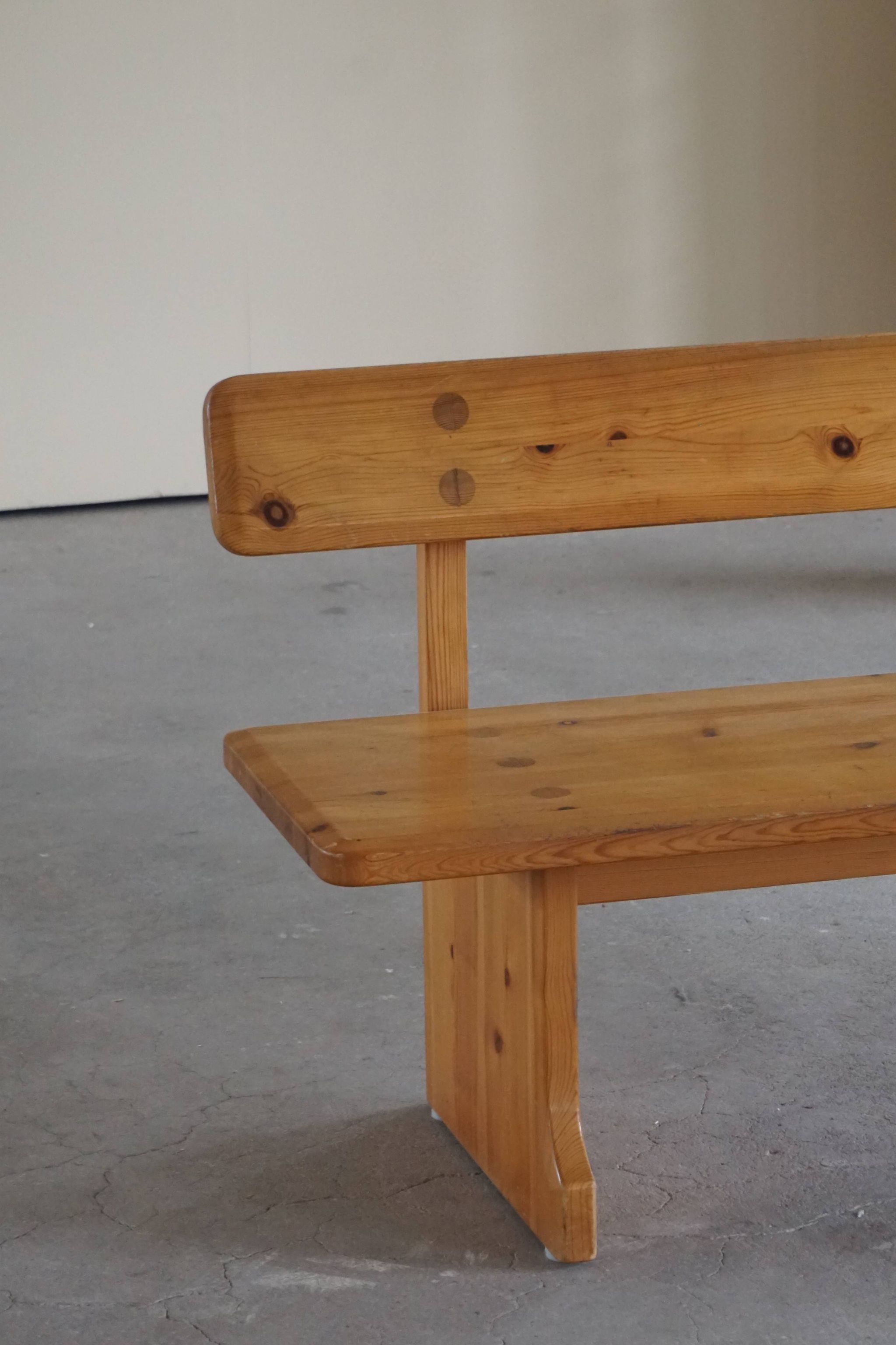 Mid century Swedish pine bench, made by Carl Malmsten for Karl Andersson & Söner, 1960s
