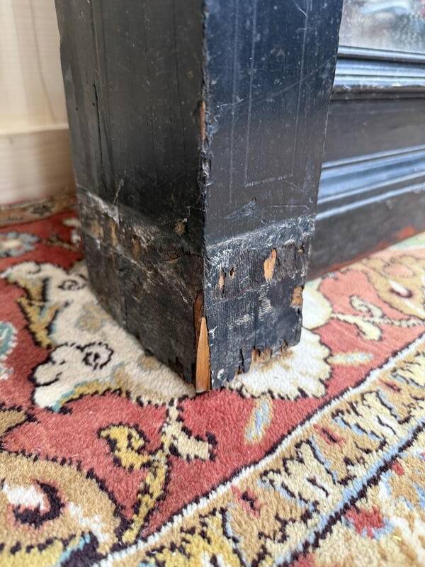 Miroir époque Napoléon III en bois noirci