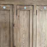 Antique wooden workshop locker with 3 doors