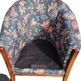 Satin Fabric Basket Chair