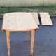 Louis Philippe extendable round dining table with shutters, renovated pine, 190cm