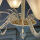 Venetian chandelier in murano glass circa 1940 vetro a reticello