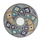 Grand plat à couscous ancien en grès ceramisé et émaux