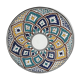 Large old couscous dish in ceramic stoneware and enamels