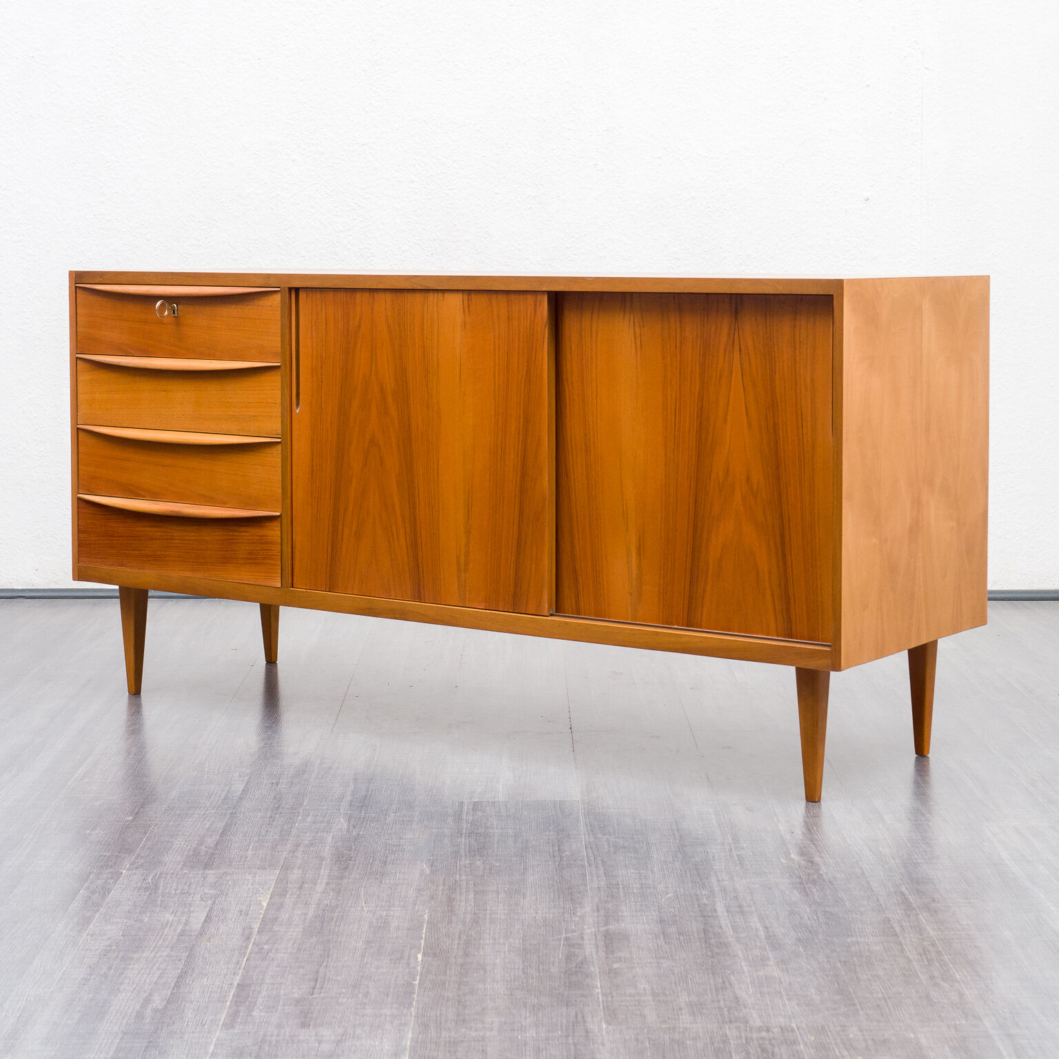 50s sideboard, walnut, restored, 150cm