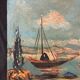 Marine Méditerranéenne, huile sur toile