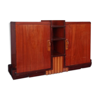 Cubist Art deco style mahogany sideboard