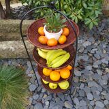 Metal and wicker display