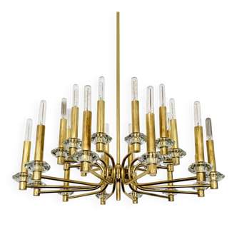 Lustre en laiton de Gaetano Sciolari