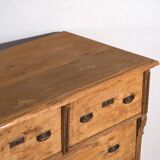 Antique stripped pine chest of drawers – Primitive European rustic furniture – circa 1920 #109