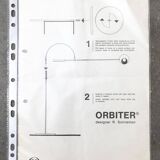 Floor lamp model Orbiter from the mid-century space age by Robert Sonneman for Luci Italia, 1960s.