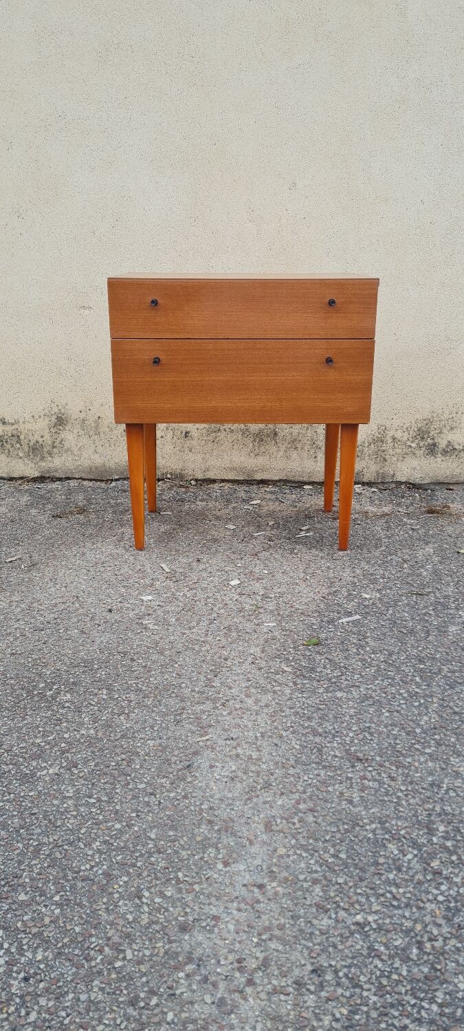 Scandinavian bedside table 1970