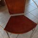 Paire de fauteuils en cuir marron clair