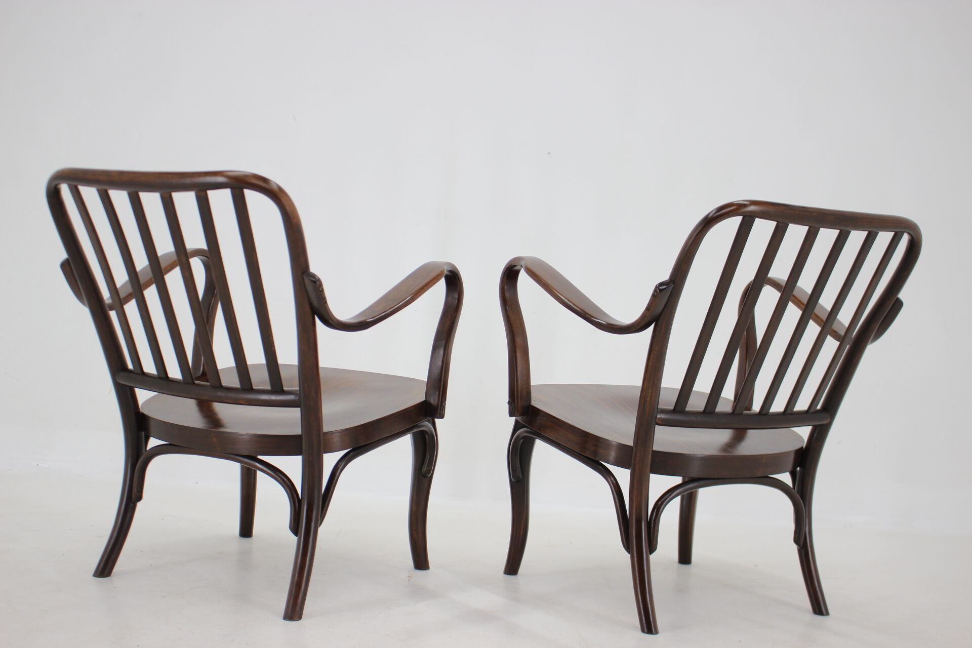 1950s Pair of Josef Frank Bentwood Armchairs no. 752 by Thon