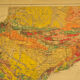 Ancienne carte géologique Espagne et Portugal